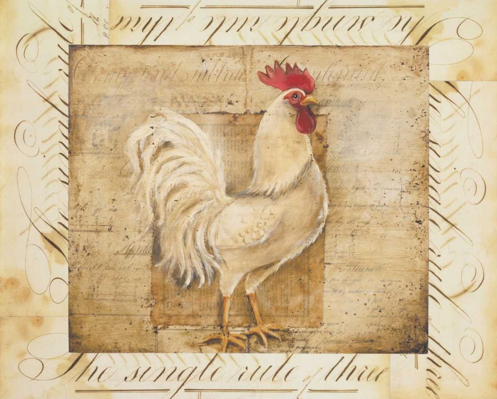 Rustic Farmhouse Rooster I art print by Kimberly Poloson for $57.95 CAD