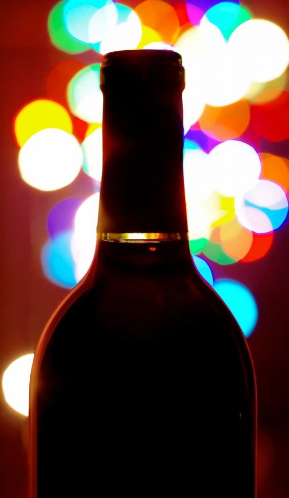 Wine Bottle Bokeh art print by Monika Burkhart for $57.95 CAD