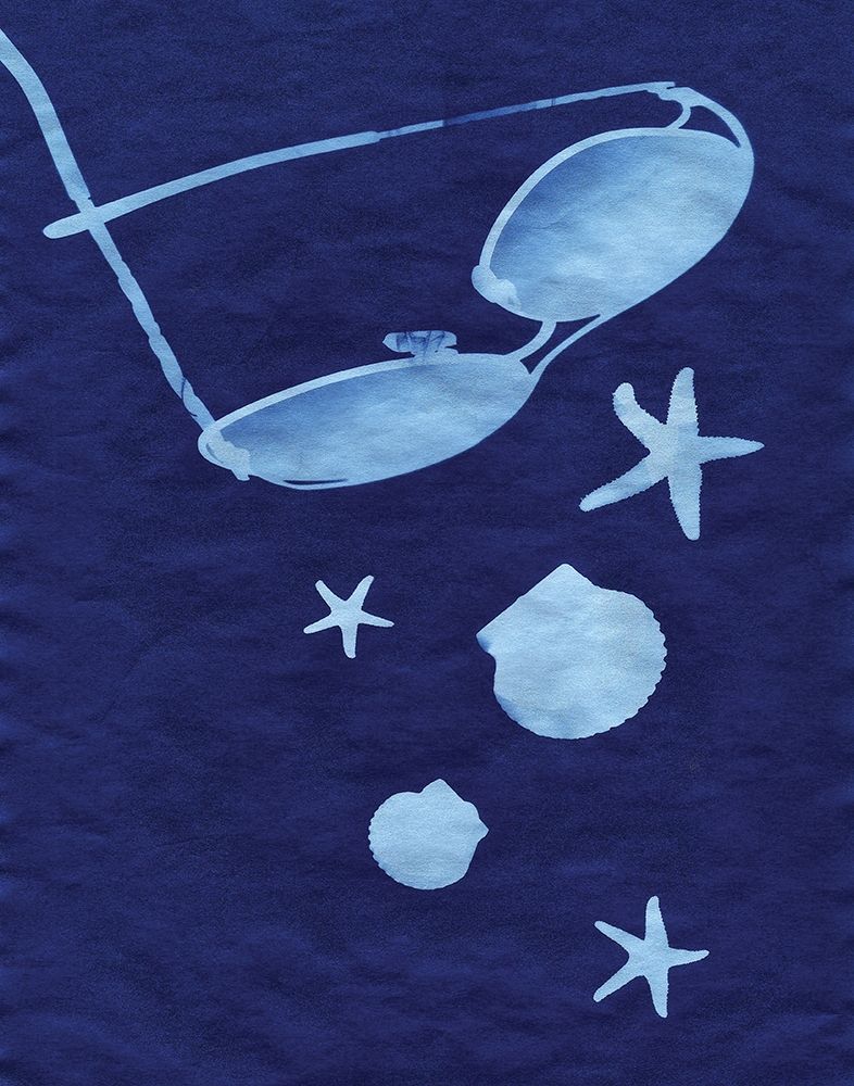 Indigo Shades and Shells art print by Monika Burkhart for $57.95 CAD