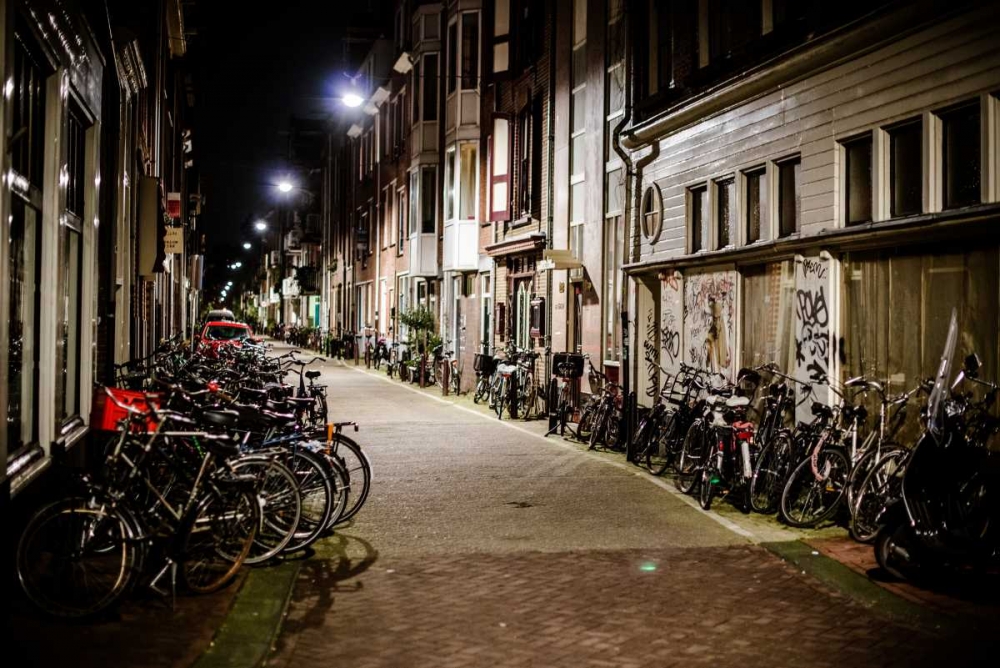 Amsterdam Bikes at Night II art print by Erin Berzel for $57.95 CAD