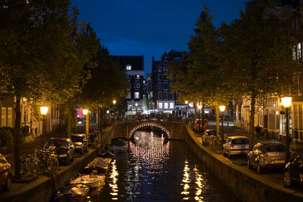 Amsterdam Canal at Night II art print by Erin Berzel for $57.95 CAD