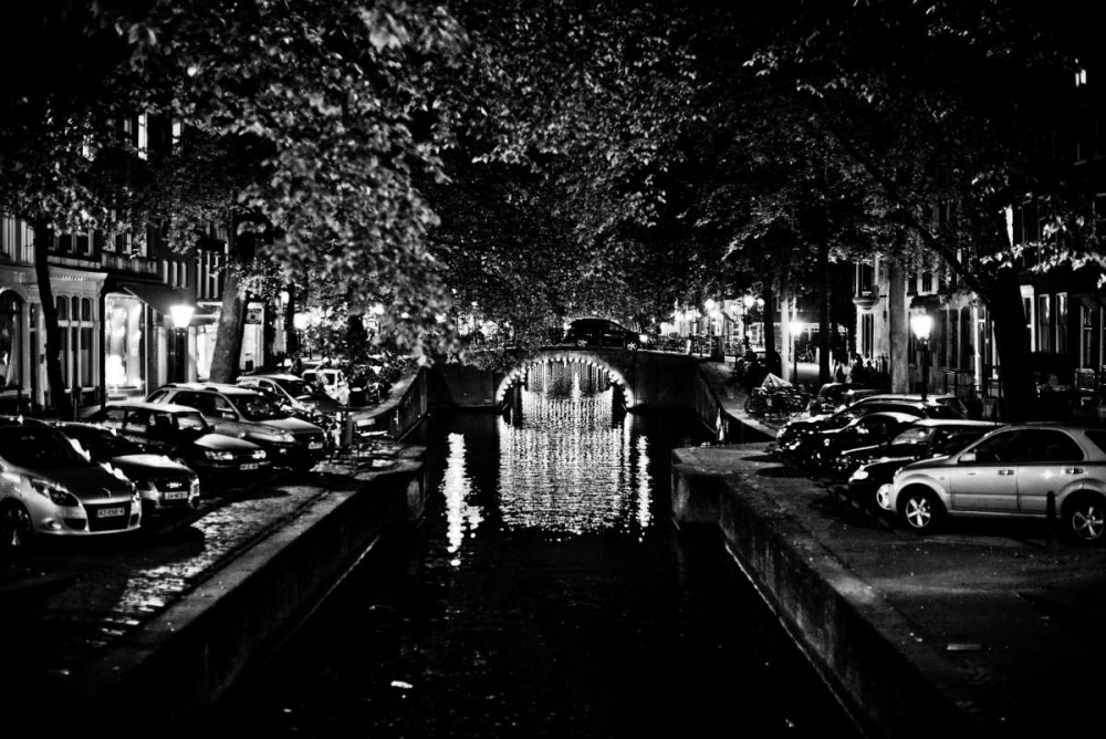 B and W Canal at Night I art print by Erin Berzel for $57.95 CAD