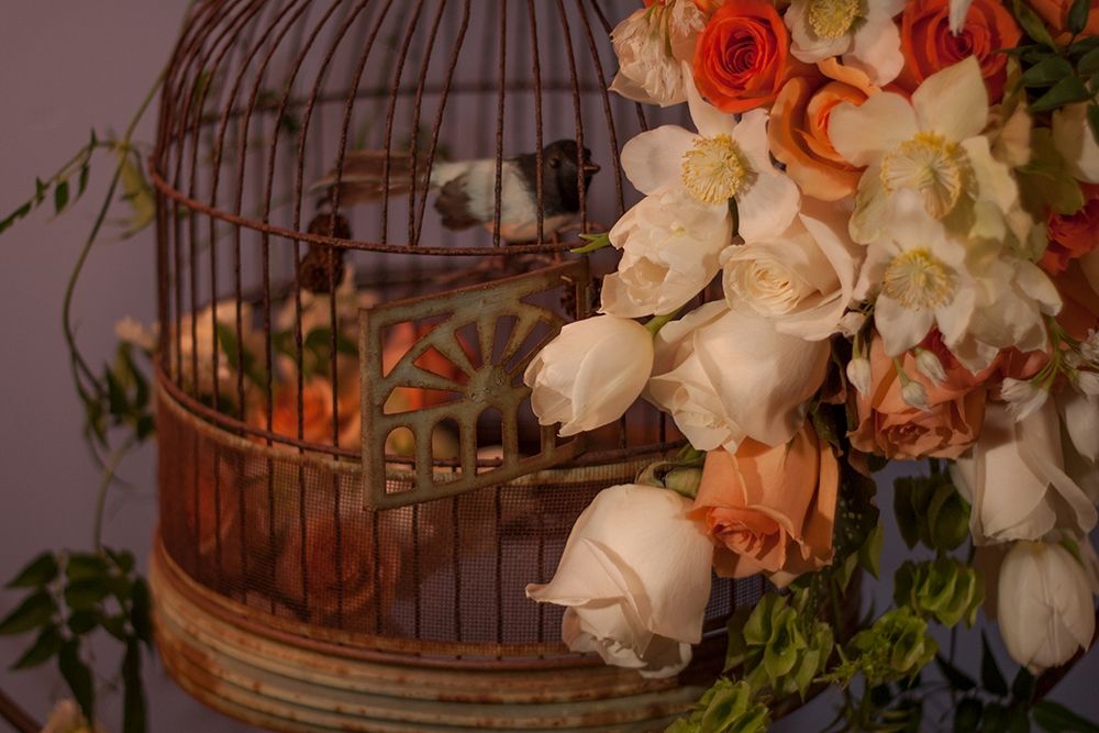 Flowers and Bird Cage II art print by Rita Crane for $57.95 CAD