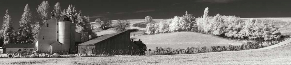 Wheel Barn and Fields art print by George Johnson for $57.95 CAD