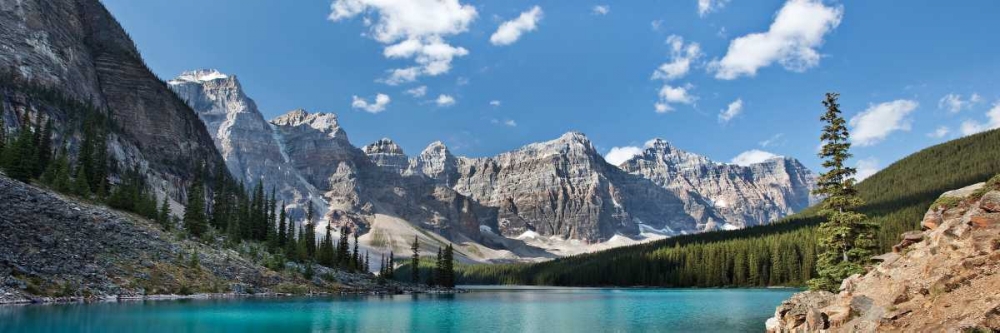 Moraine Lake Panorama art print by Larry Malvin for $57.95 CAD