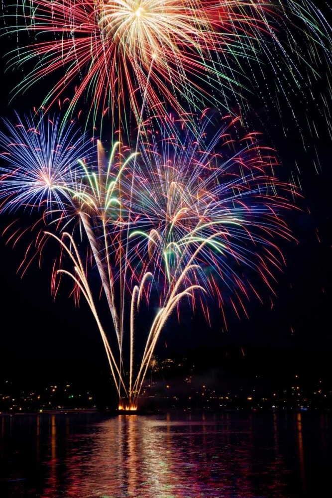 Poulsbo Fireworks I art print by Kathy Mahan for $57.95 CAD
