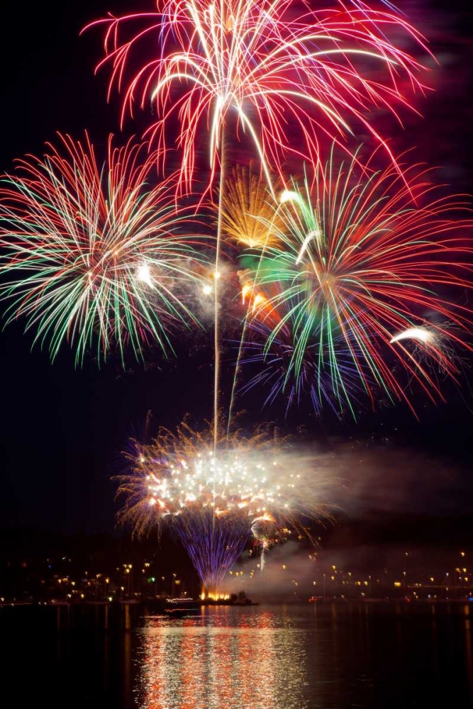 Poulsbo Fireworks II art print by Kathy Mahan for $57.95 CAD