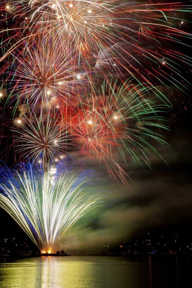 Poulsbo Fireworks III art print by Kathy Mahan for $57.95 CAD