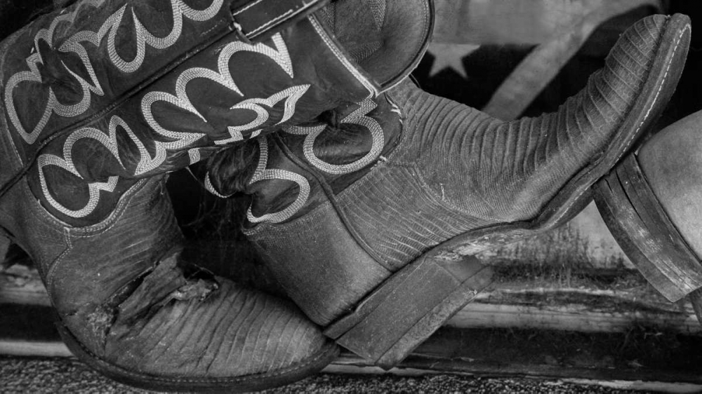 Cowboy Boots BW I art print by Kathy Mahan for $57.95 CAD