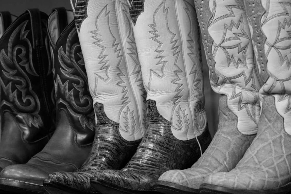 Cowboy Boots BW II art print by Kathy Mahan for $57.95 CAD