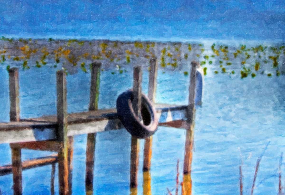 Boat Dock Pastel art print by C. Thomas McNemar for $57.95 CAD