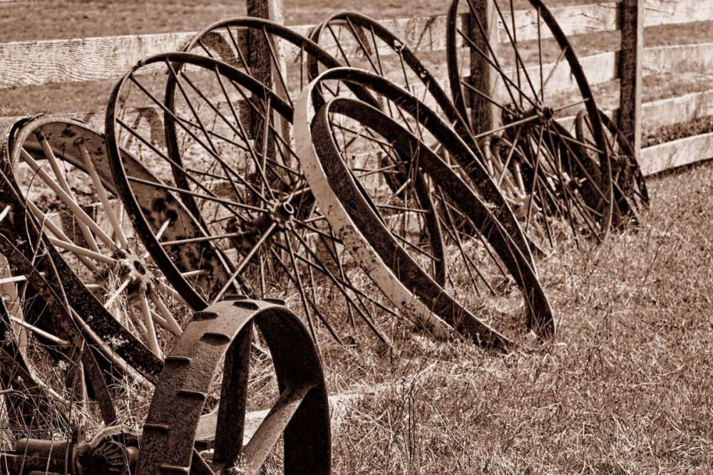 Antique Wagon Wheels II art print by C. Thomas McNemar for $57.95 CAD