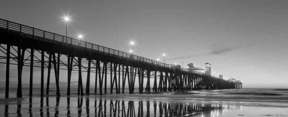 Pier Night Panorama II art print by Lee Peterson for $57.95 CAD