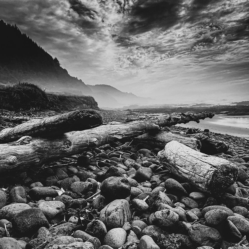 Rocky Shoreline I BW art print by Blackstone Edge Studios for $57.95 CAD