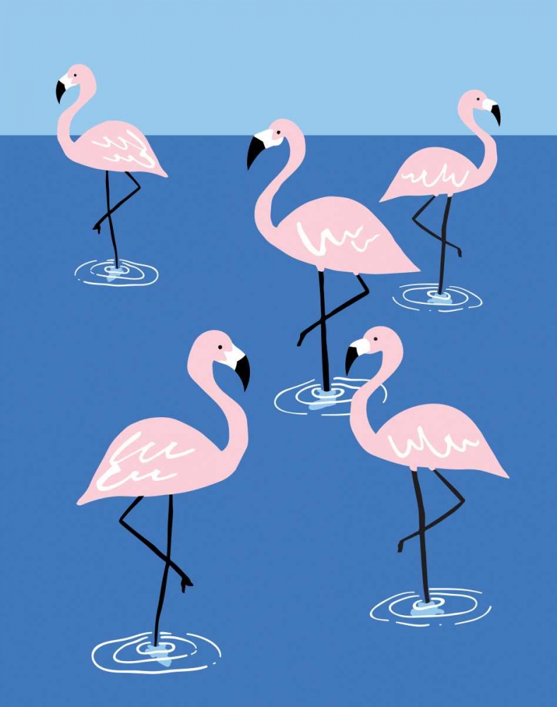 Flamingo Pond II art print by Isabel Serna for $57.95 CAD