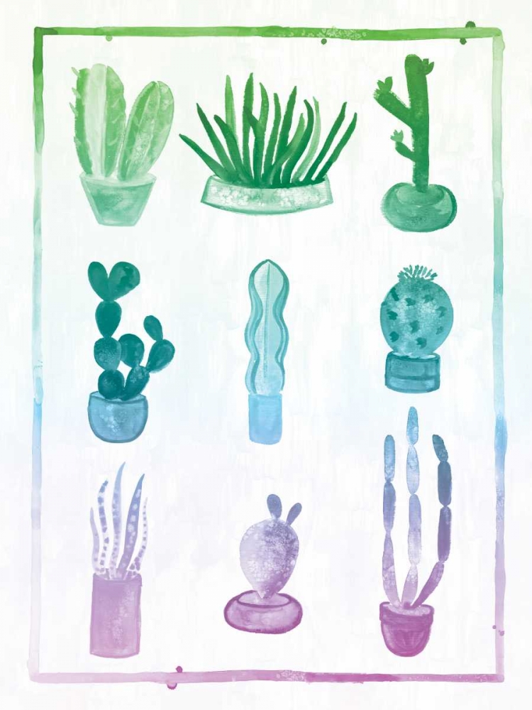 Ombre Cactus art print by Ashley Sta Teresa for $57.95 CAD