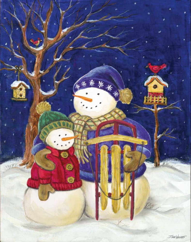 Sledding Duo art print by Todd Williams for $57.95 CAD