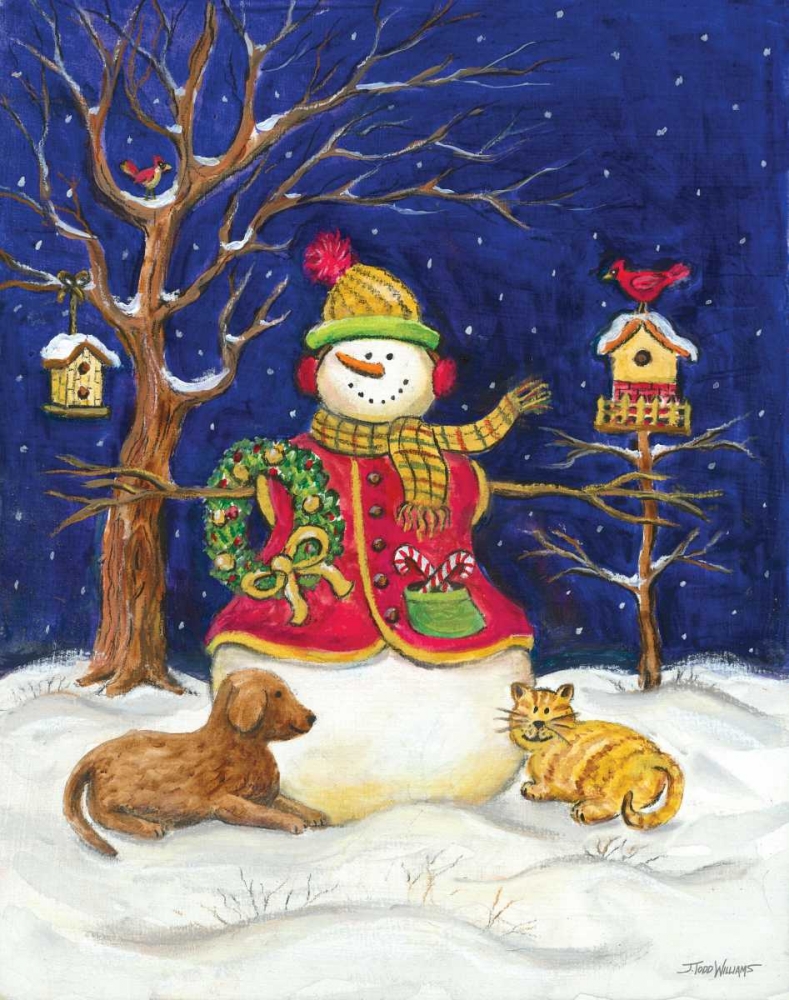 Snowman and Friends art print by Todd Williams for $57.95 CAD