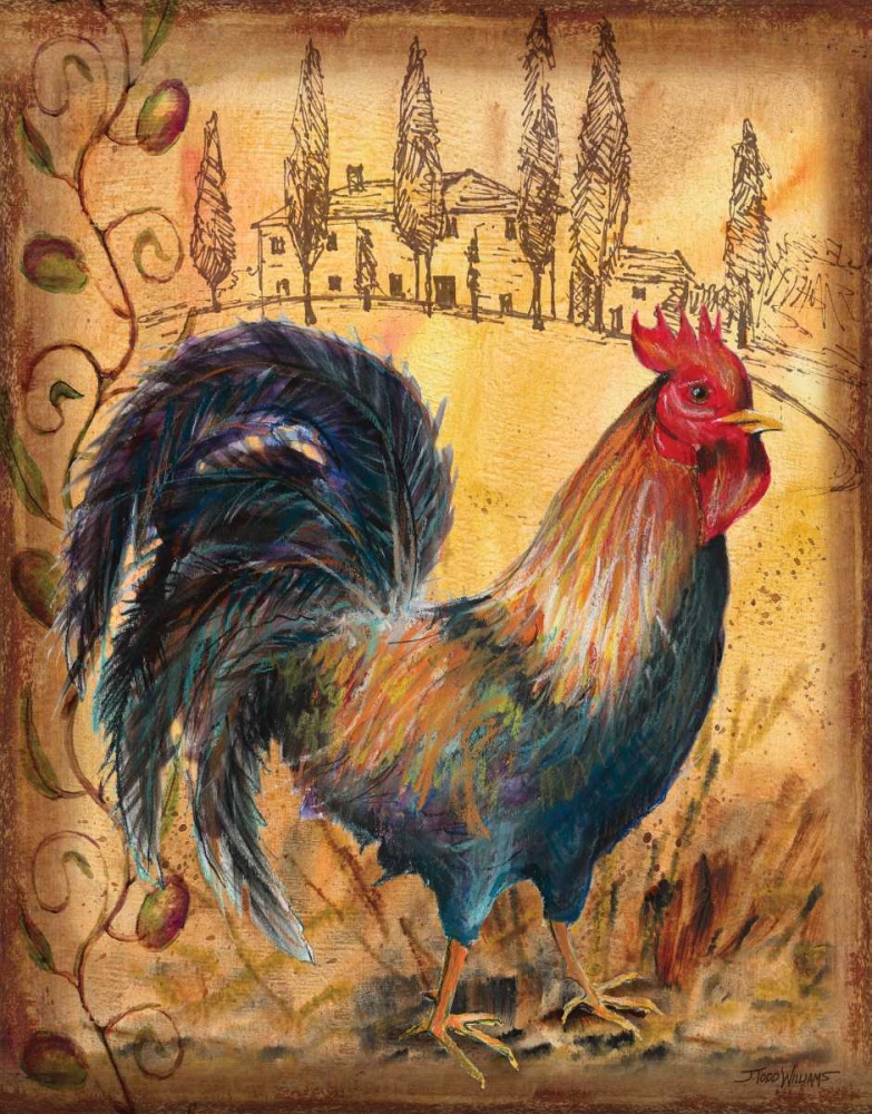 Tuscan Rooster I art print by Todd Williams for $57.95 CAD