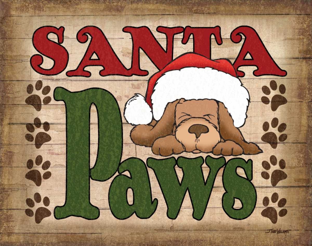 Santa Paws art print by Todd Williams for $57.95 CAD