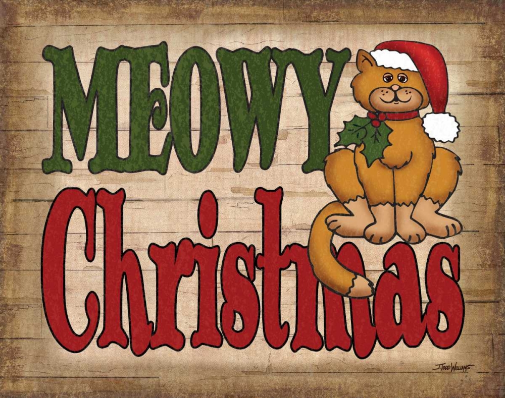 Meowy Christmas art print by Todd Williams for $57.95 CAD