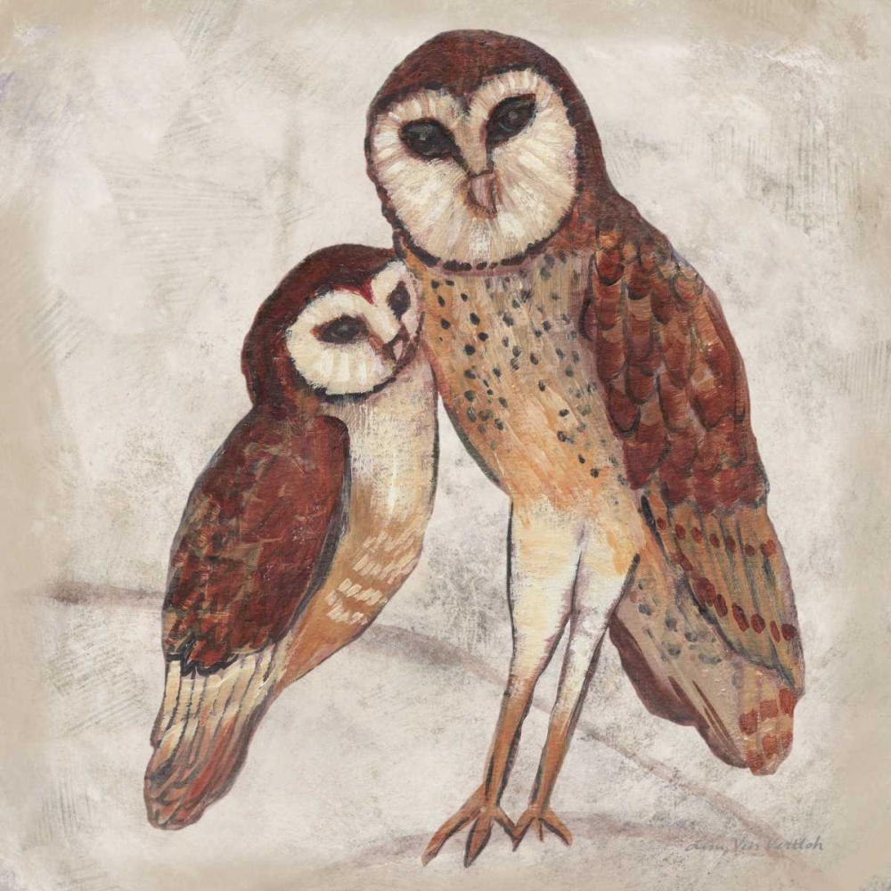 Two Owls I art print by Lisa Ven Vertloh for $57.95 CAD