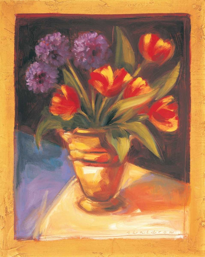 Tulip and Dahlia art print by Sarah Waldron for $57.95 CAD