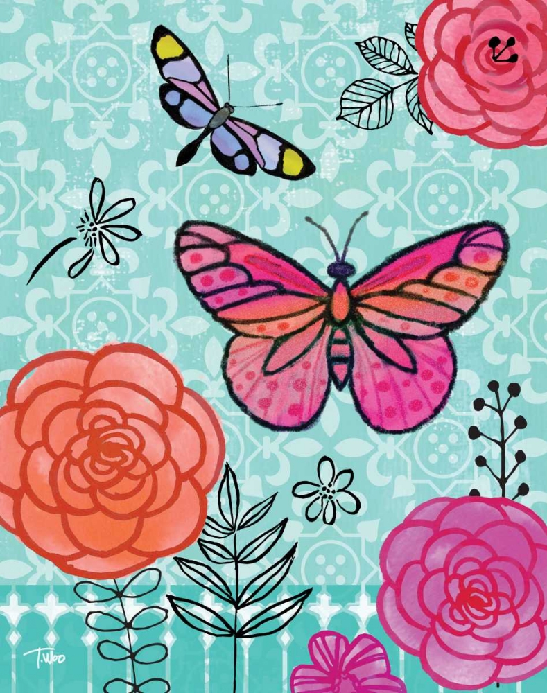 Butterfly Garden I art print by Teresa Woo for $57.95 CAD
