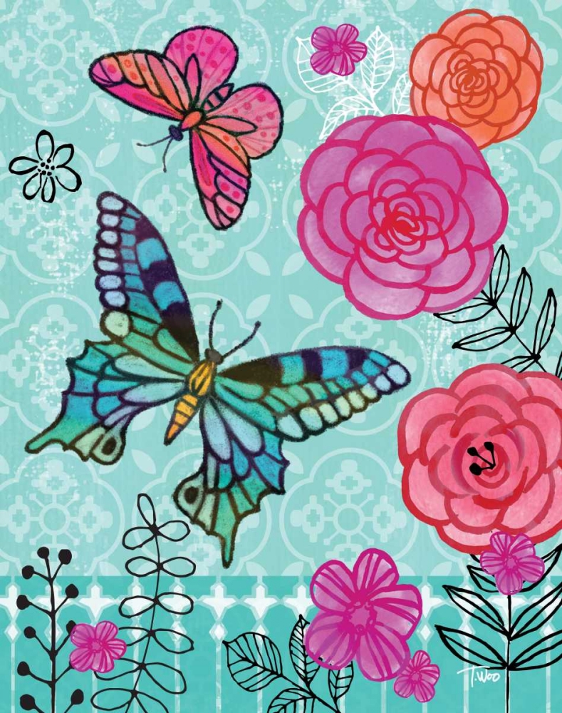 Butterfly Garden II art print by Teresa Woo for $57.95 CAD