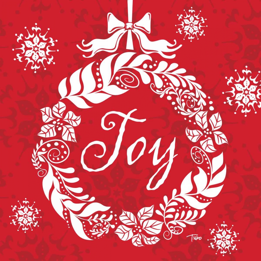 Joy Wreath art print by Teresa Woo for $57.95 CAD