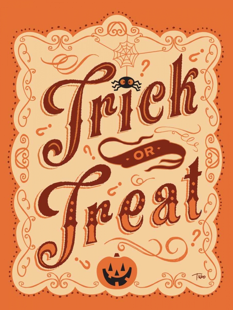 Trick or Treat Sign art print by Teresa Woo for $57.95 CAD