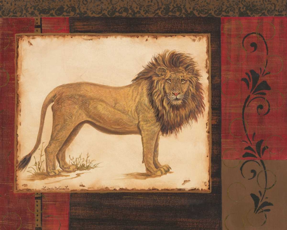 Savanna Lion art print by Linda Wacaster for $57.95 CAD