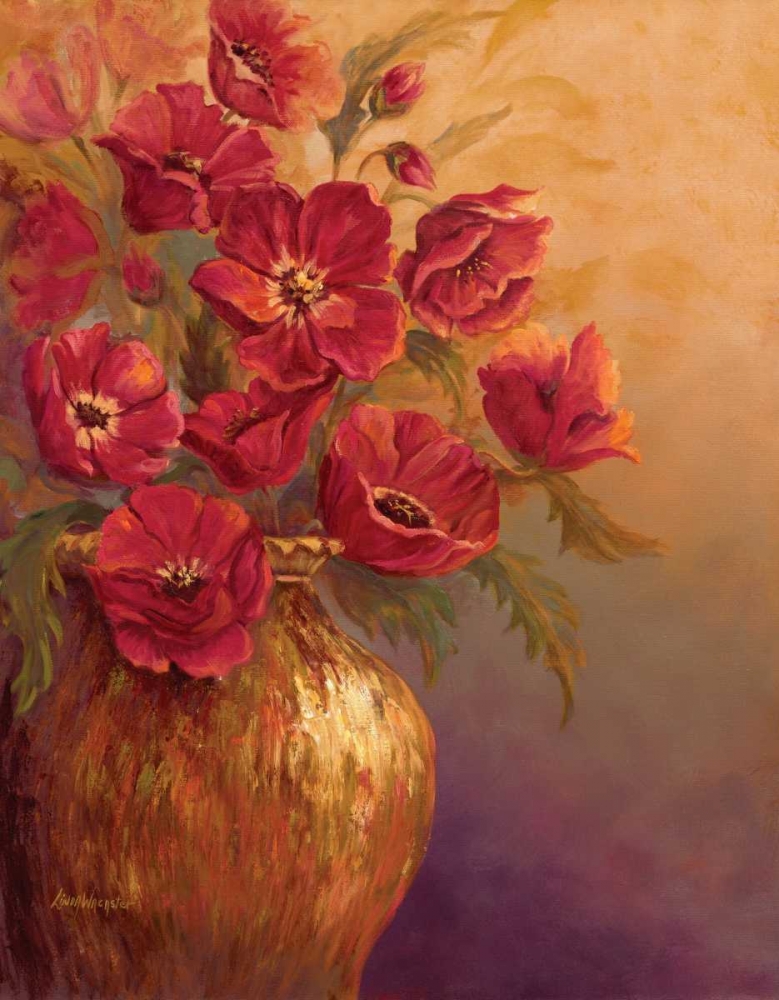 Crimson and Brass I art print by Linda Wacaster for $57.95 CAD