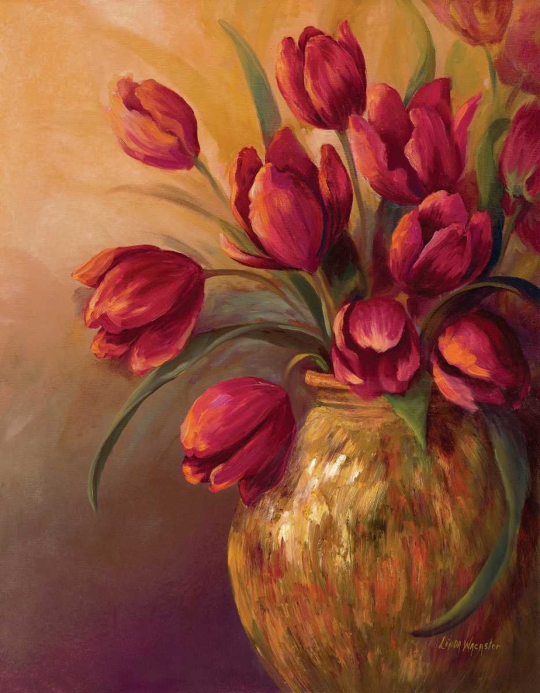 Crimson and Brass II art print by Linda Wacaster for $57.95 CAD