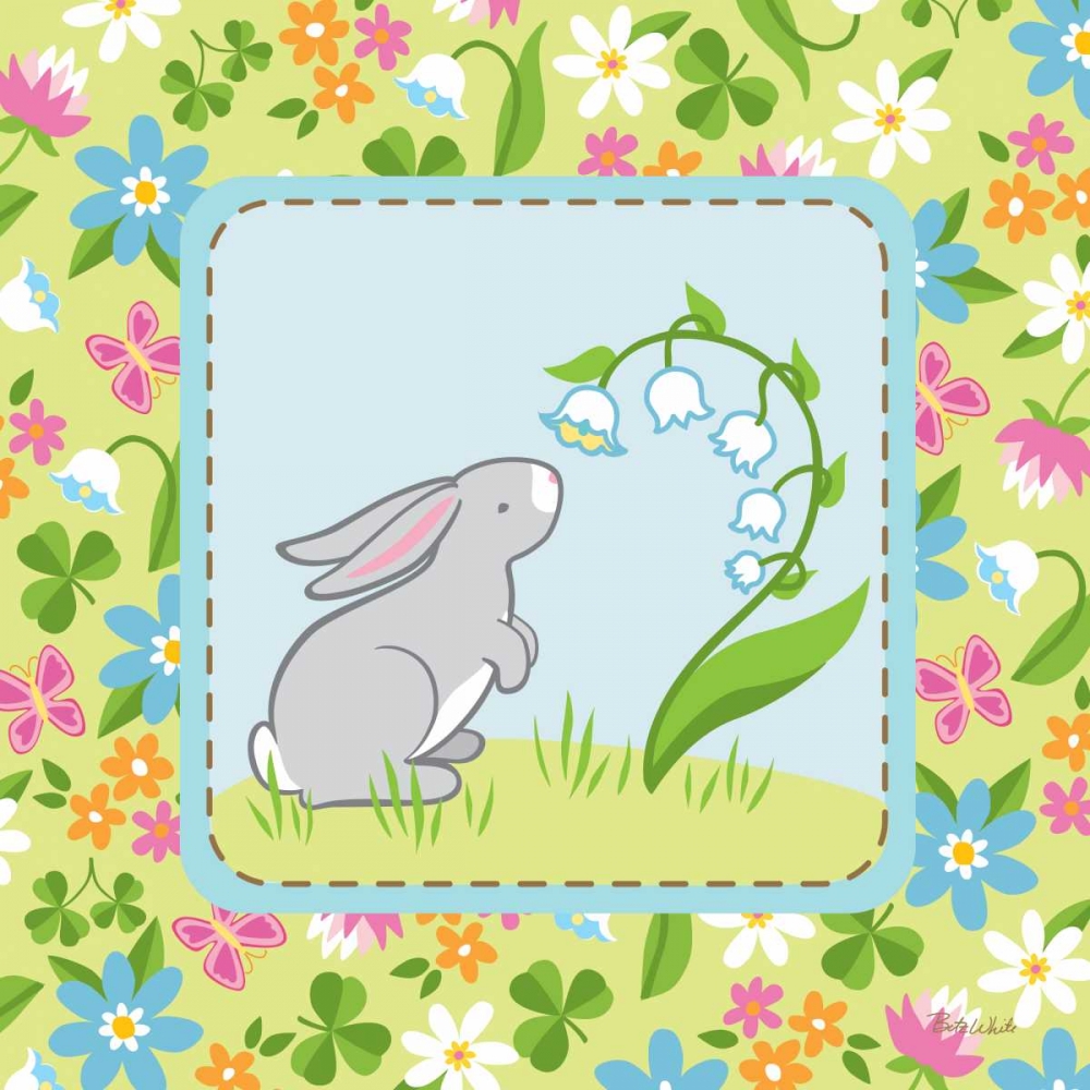 Meadow Bunny I art print by Betz White for $57.95 CAD