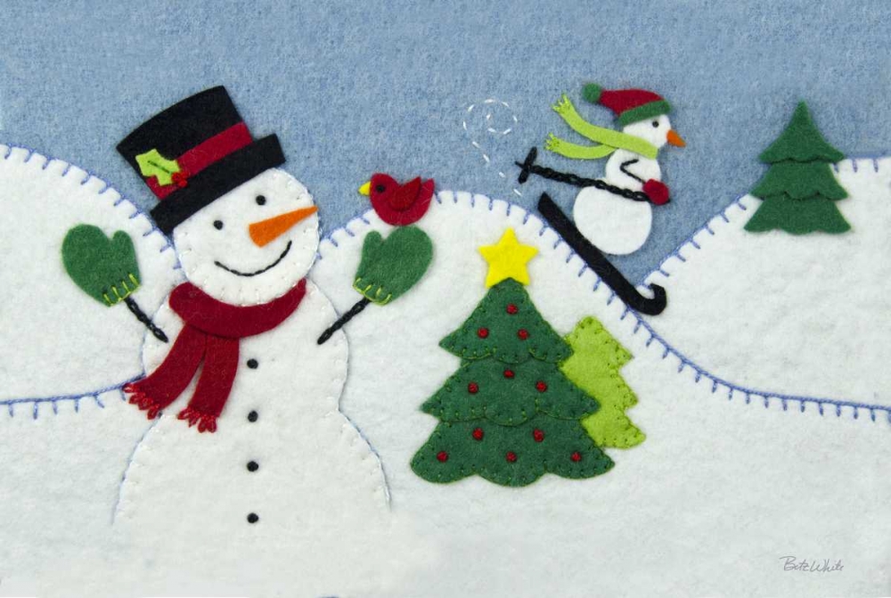 Holiday Snowman art print by Betz White for $57.95 CAD