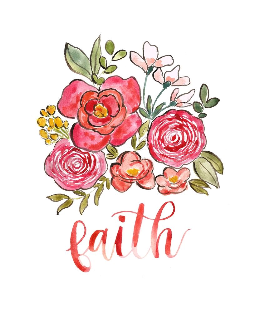Floral Bouquet Faith art print by Lacy Tatum for $57.95 CAD