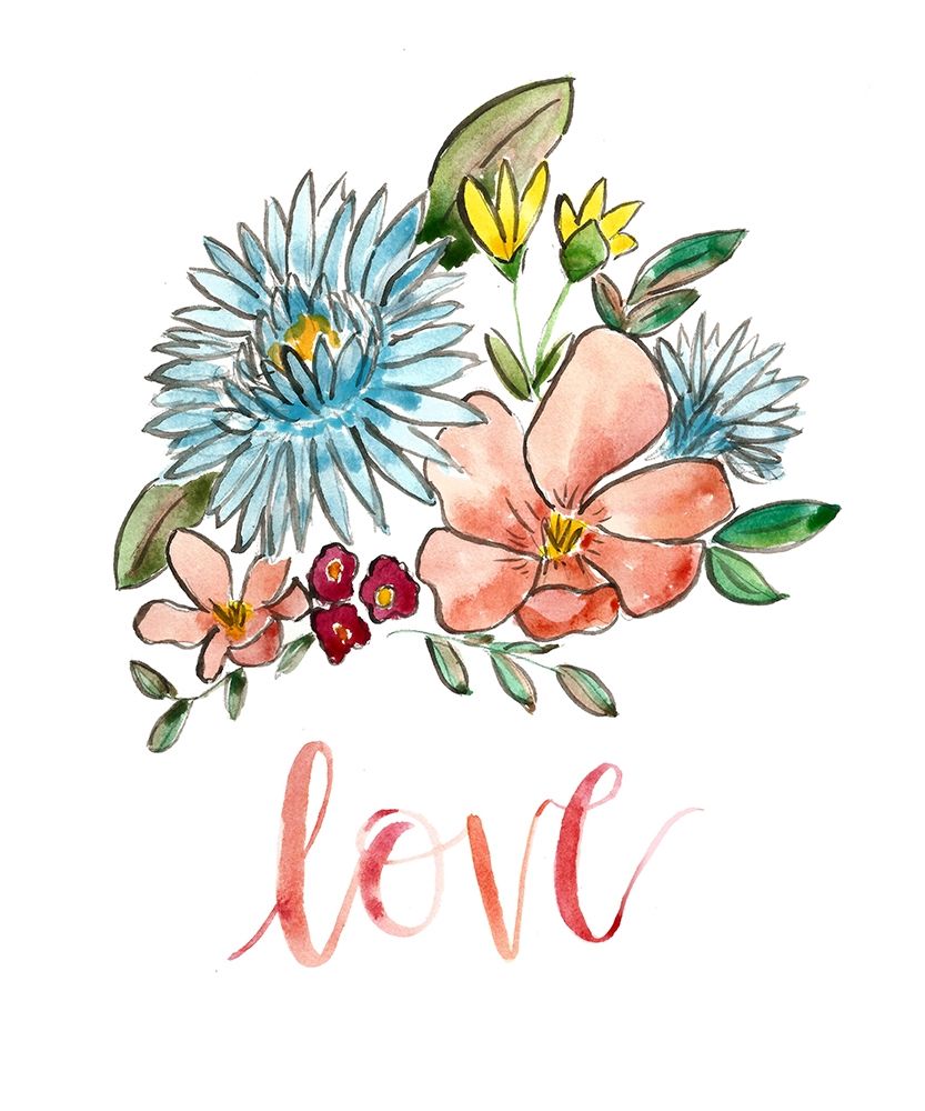 Floral Bouquet Love art print by Lacy Tatum for $57.95 CAD