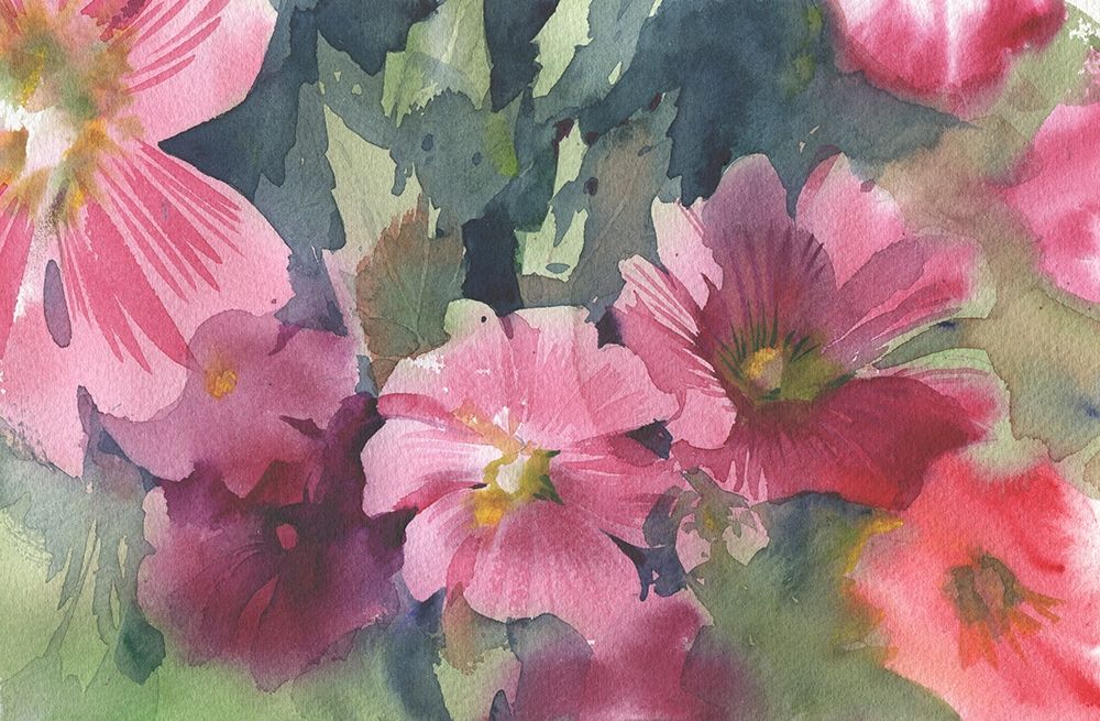 Pink flowers in the sun art print by Samira Yanushkova for $57.95 CAD