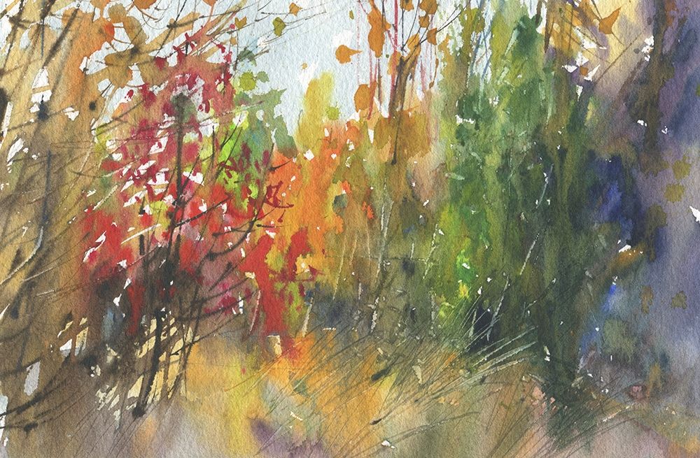 Watercolor landscape painting 52 art print by Samira Yanushkova for $57.95 CAD