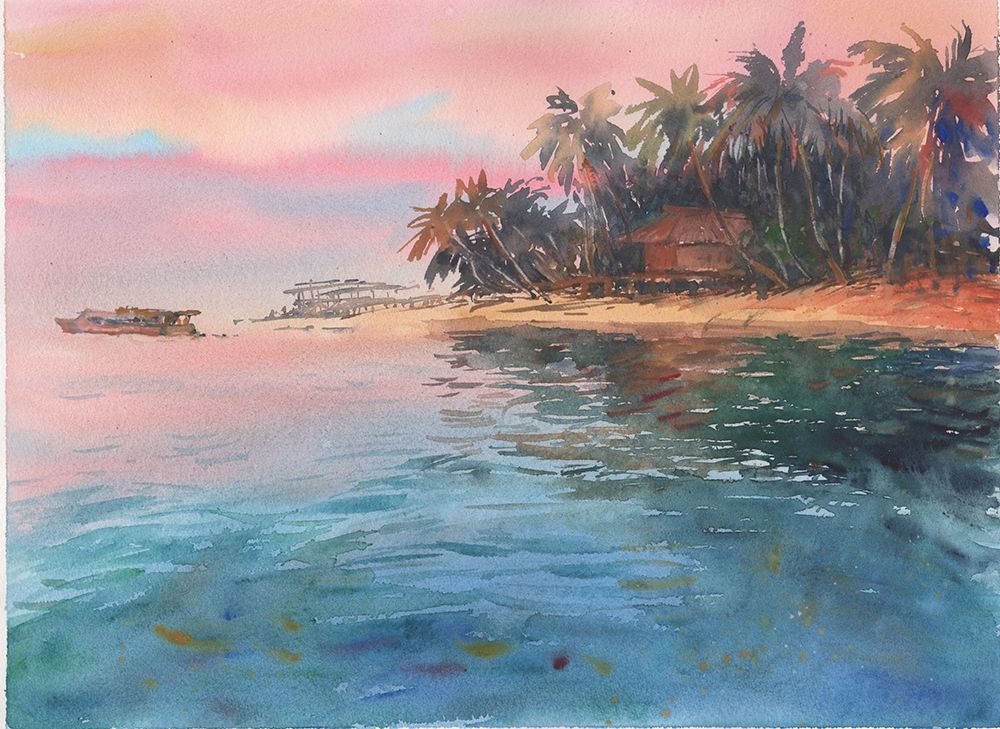 Tropical seascape art print by Samira Yanushkova for $57.95 CAD