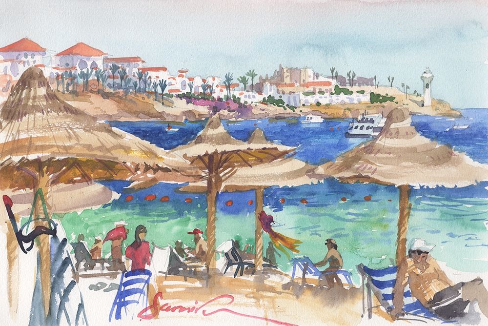 Sunny day at the beach art print by Samira Yanushkova for $57.95 CAD