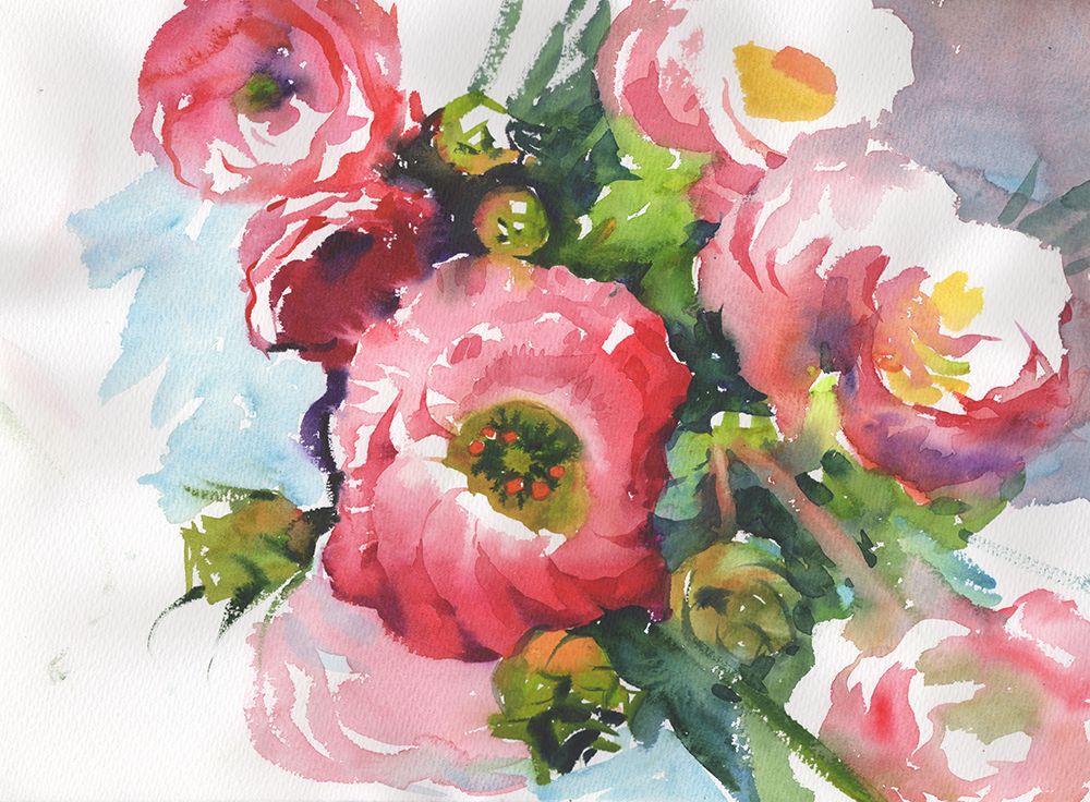 Flowers Peonies art print by Samira Yanushkova for $57.95 CAD