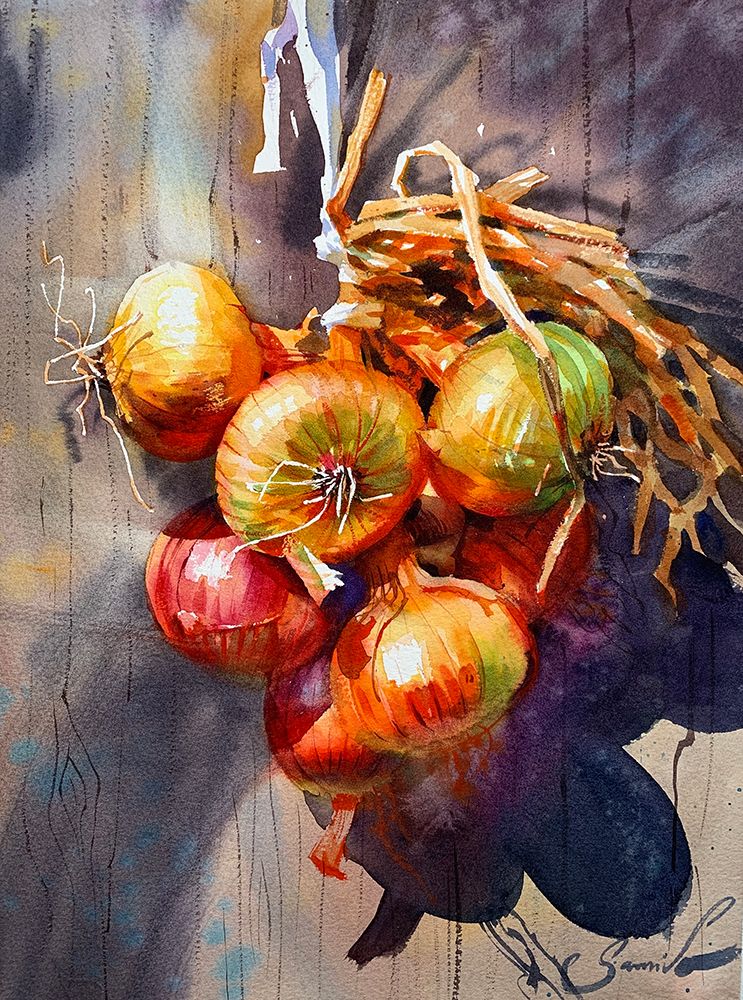 Still Life Onion art print by Samira Yanushkova for $57.95 CAD
