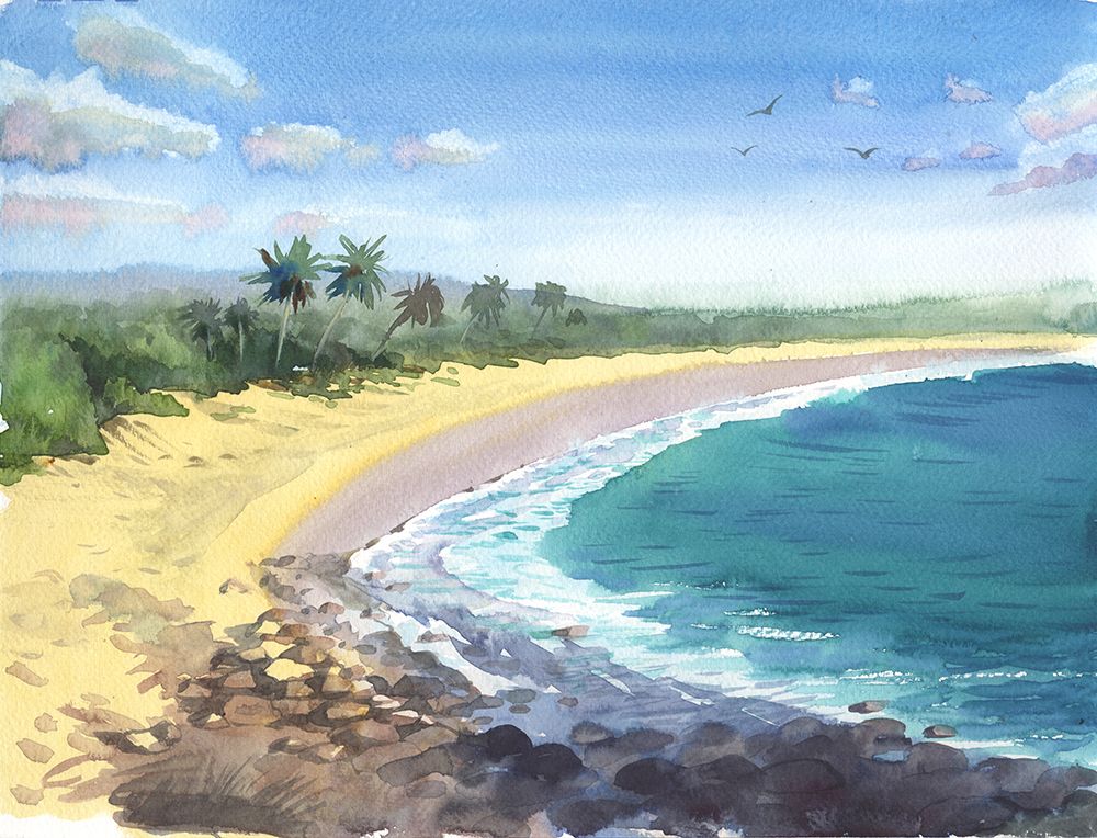 Tropical landscape art print by Samira Yanushkova for $57.95 CAD