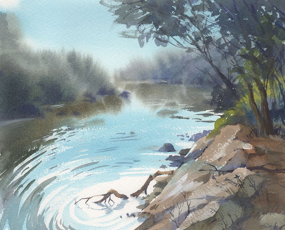 River art print by Samira Yanushkova for $57.95 CAD