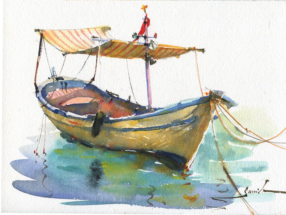 Sailboat art print by Samira Yanushkova for $57.95 CAD