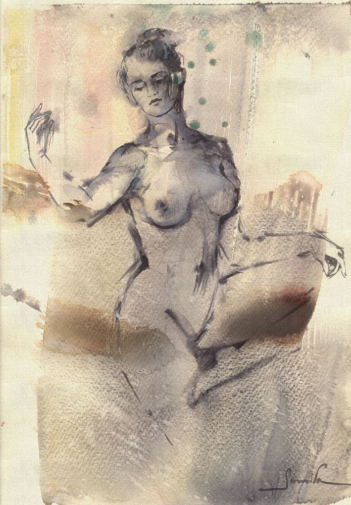 Nude II art print by Samira Yanushkova for $57.95 CAD