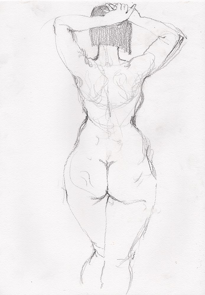Nude Womans Back II art print by Samira Yanushkova for $57.95 CAD