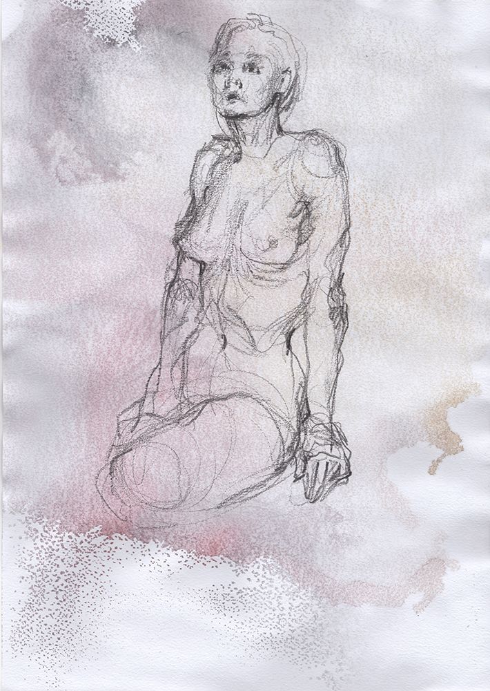 Erotic sketch drawing art print by Samira Yanushkova for $57.95 CAD